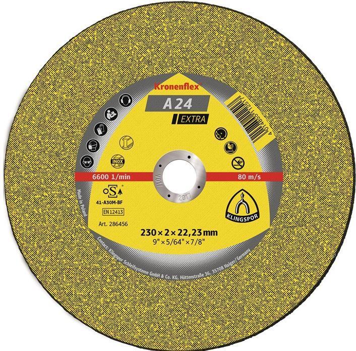 Klingspor Disco da taglio A 24 Extra, per metallo, 125 x 2,5 mm, diritto