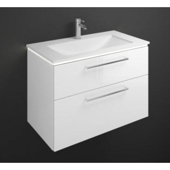 burgbad, Badmöbelset, Eqio Mineralguss-Waschtisch inklusive Waschtischunterschrank und LED-Waschtischunterschrankb