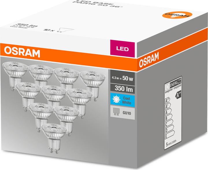 Produktbild Osram Led Base Par16 (GU10, 4.30 W, 350 lm, 10 x, F)