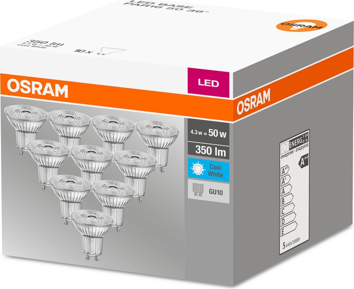 Produktbild Osram Led Base Par16 (GU10, 4.30 W, 350 lm, 10 x, F)