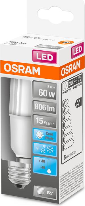 Actual product image Osram Star Stick (E27, 8 W, 806 lm, 1 x, F)