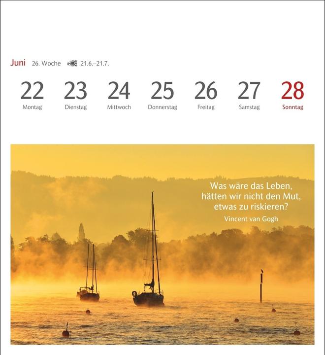 Produktbild Harenberg Momente des Glücks Postkartenkalender 2026 - Wochenkalender mit Zitaten, mit 53 Postkarte