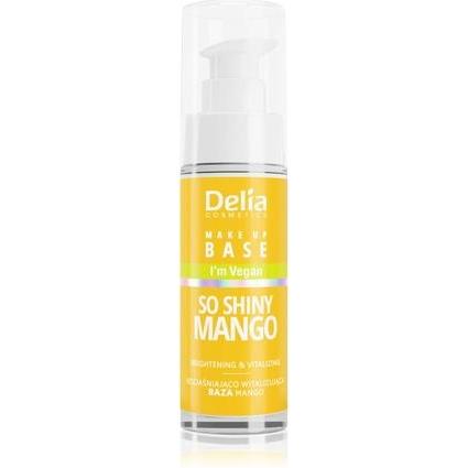 Delia Cosmetics, Primer + Base, Delia Vegan Make Up Base So Shiny Mango 30ml W