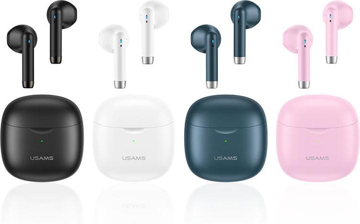 Actual product image Usams Słuchawki Bluetooth 5.0 TWS IA series bezprzewodowe różowy/pink BHUIA04 (US-IA04) (4 h, Wireless)