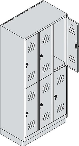 Actual product image C+P Double-decker locker Classic PLUS (90 cm, 195 cm)
