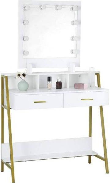 Image du produit Woltu Coiffeuse LED (90 x 40 x 153 cm)