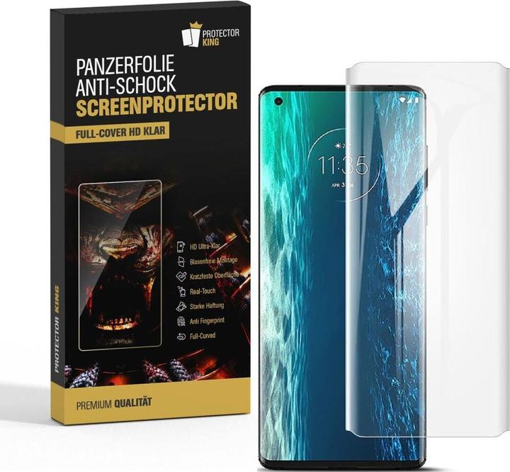 Actual product image Protectorking 3x Panzerfolie Anti-Shock HD Klar (3 Piece, Motorola Moto Edge)