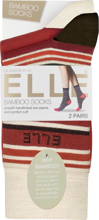 Produktbild Elle 2er Pack Bambus Socken Uni & Gemustert (2er Pack, 37 - 42)
