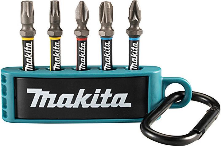 Produktbild Makita Satz Schlag-Bits 1/4" PH, PZ, TORX, 5-tlg. IMPACT PREMIER (E-13568) in Karabinerhalterung (Innensechsrund TX, Kreuz Pozidriv PZ)