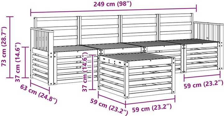 Produktbild vidaXL Outdoor-Sofa