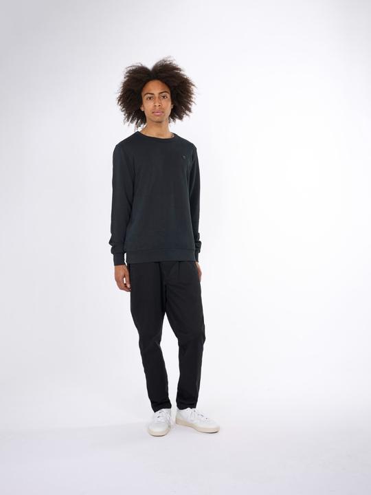 Produktbild KnowledgeCotton Apparel Basic Badge Sweat Black (S)