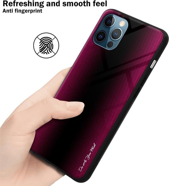 Productafbeelding Cadorabo TPU gestreepte glasplaat (Apple iPhone 12 Pro Max)