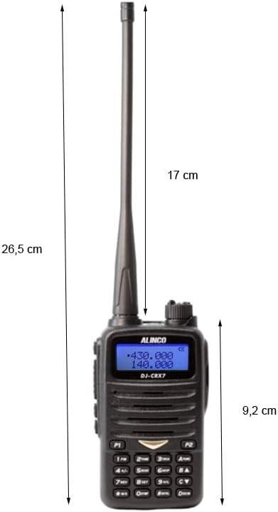 Immagine prodotto Alinco Radio portatile VHF/UHF PNI DJ-CRX-7, radio FM, batteria da 1800 mAh, Talk Around, BCL, TOT
