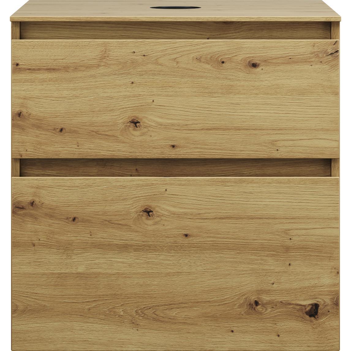 burgbad, Waschtischkonsole, Lin20 Waschtischunterschrank inklusive Konsolenplatte, 2 Auszüge, Tiefe 552, 602x552x661mm