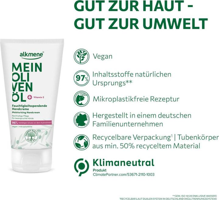 Immagine prodotto Alkmene MEIN OLIVENÖL, Feuchtigkeitsspendende Handcreme (75 ml)