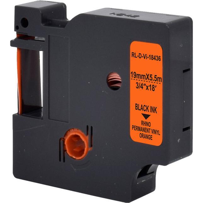 G&G, Nastro di marcatura, Schriftband Vinyl Bandfarbe: Orange Schriftfarbe: Schwarz 19 mm 5.5 m (1.90 cm, Arancia, Nero)