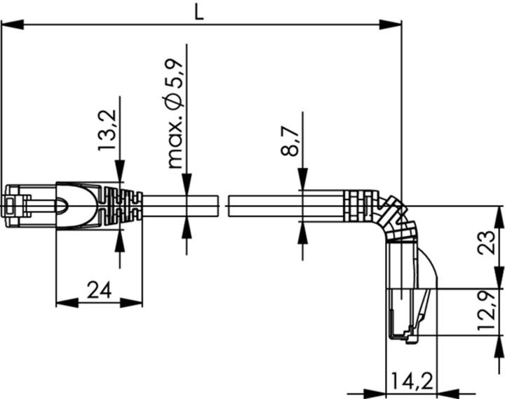Produktbild Telegärtner MP8 FS 500 (S/FTP, CAT6a, 2 m)