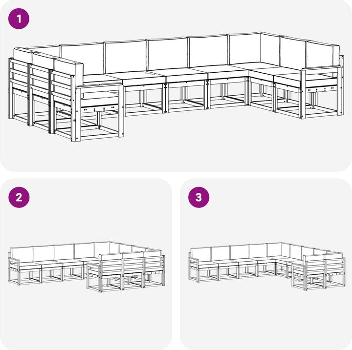 Produktbild vidaXL Outdoor-Sofa