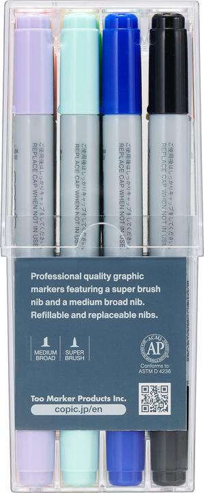 Produktbild Copic Marker ciao, 24er Set (R29 (Lipstick Red), 100 (Black), B29 (Ultramarine), E29 (Burnt Umber), YR07 (Cadmium Orange), YG06 (Yellowish Green), G00 (Jade Green), BV00 (Mauve Shadow), BV02 (Prune), E21 (Soft Sun), Y00 (Barium Yellow), BG23 (Coral Sea), Y08 (Acid Yellow), G05 (Emerald Green), B00 (Frost Blue), B24 (Sky))