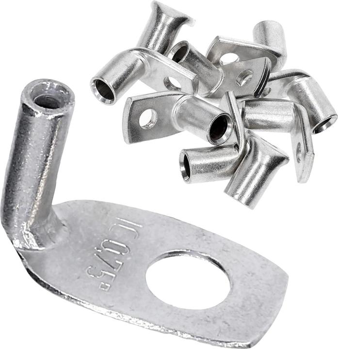 Kalitec 10 Pieces HR25-8 Commercially Available Tubular Cable Lugs 25mm² M8 I Without Viewing Hole I Made - View #3