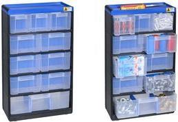 Produktbild eurokraft pro Kleinteilemagazin VARIOPLUS PRO, HxBxT 525x300x135, 10 Schubladen, 11 Trennstege (13.50 cm, 52.50 cm)
