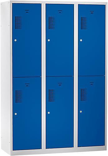 Actual product image eurokraft basic Locker, 6 compartments, width 1200 mm (120 cm, 180 cm)