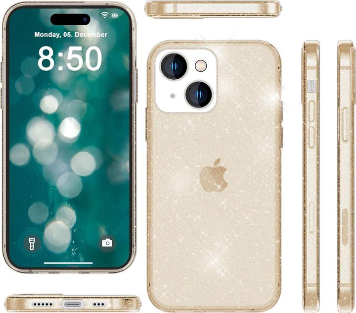 Produktbild Nalia Klare Glitzer Silikon Hülle (Apple iPhone 15)