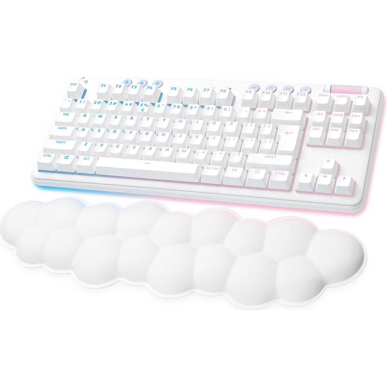Logitech G715 Ligthspeed (Eng. Int., Kabelgebunden, Kabellos), Tastatur, Weiss