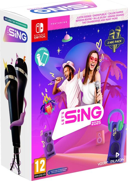 Plaion Let's Sing 2025 International Version (+ 2 Mics) (Switch, EN)