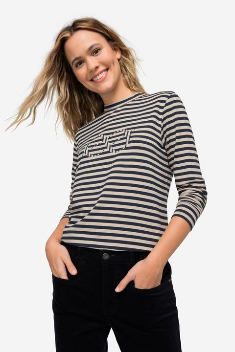 Produktbild Laurasøn Ringelshirt, Logoprint, Rundhals, Langarm (M)