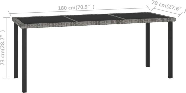 Produktbild vidaXL Garten-Essgruppe (180 x 70 x 73 cm)