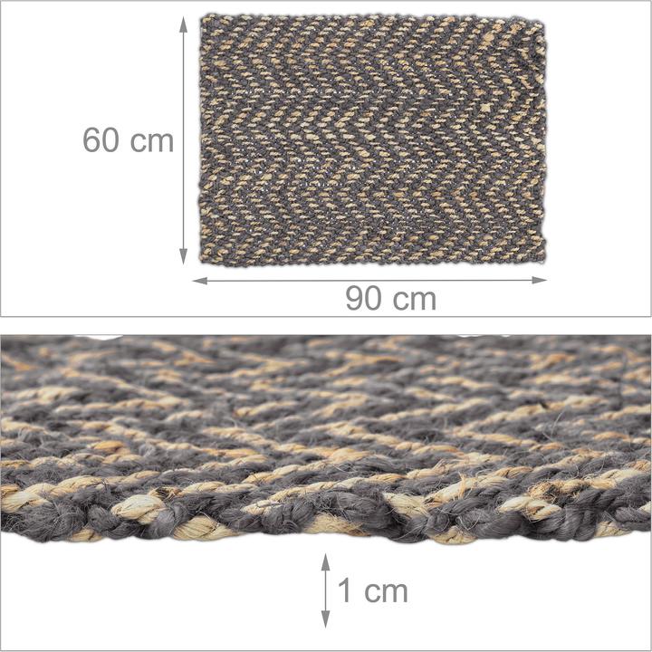 Productafbeelding Relaxdays Jute tapijt (60 x 90 x 1 cm)