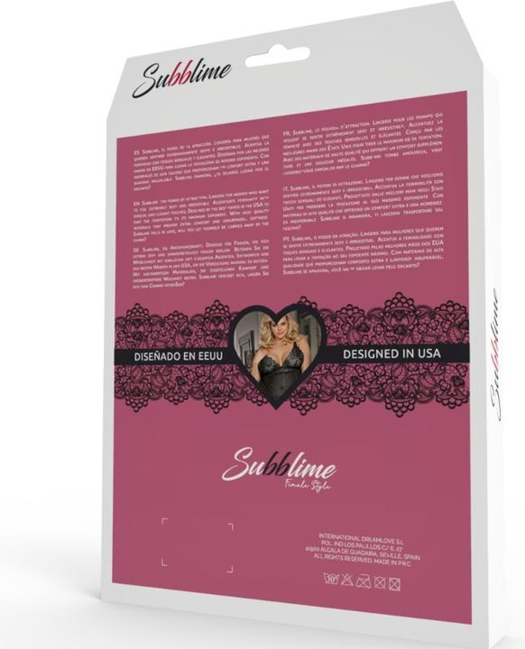 Produktbild Subblime Kimono mit Spitze und Fransen plus String (L, XL)