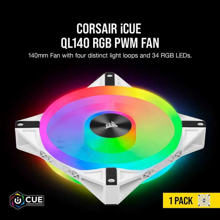 Produktbild Corsair iCUE QL140 RGB (140 mm, 1 x)