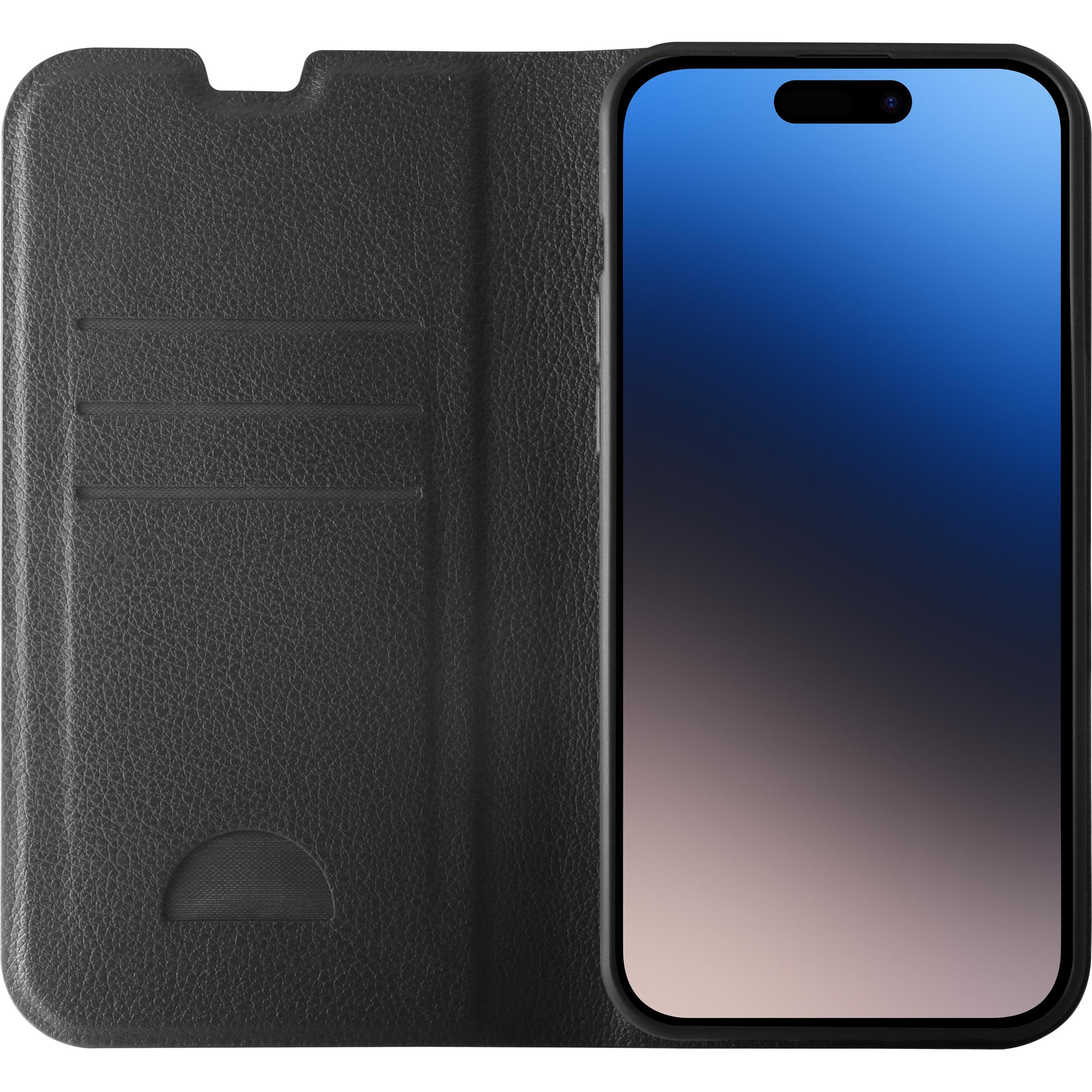 Thumbnail - Vivanco PREMIUM Wallet fuer iPhone 15 Pro, schwarz (Apple iPhone 15 Pro), Smartphone Hülle, Schwarz