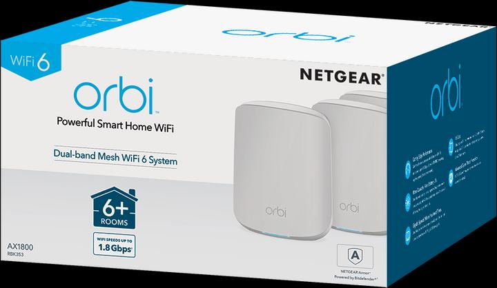 Actual product image Netgear RBK353 Orbi WiFi 6 Dual Band Set of 3