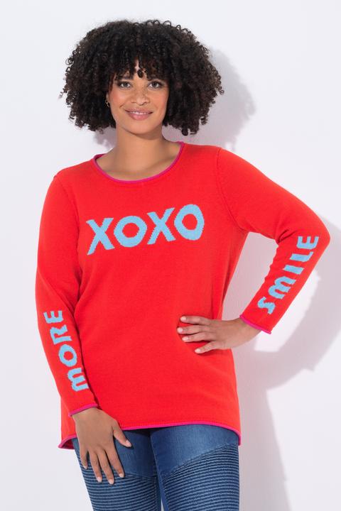 Immagine prodotto Angel of Style Maglione dal taglio dritto con scritta e orli non rifiniti (50, 52)