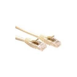 Thumbnail - ACT Ivory 2 meter U/UTP CAT5E patch cable component level with RJ45 connectors (U/UTP, CAT5e, 2 m), Netzwerkkabel