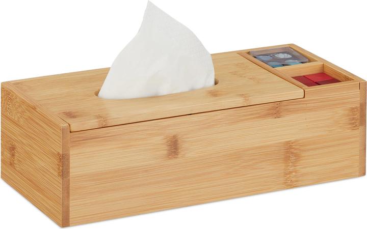 Immagine prodotto Relaxdays Portafazzoletti in Bambù con Coperchio, Moderno