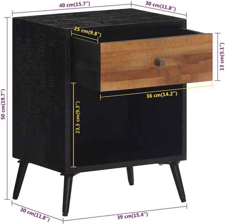 Immagine prodotto vidaXL Nachttisch (40 x 30 x 50 cm)