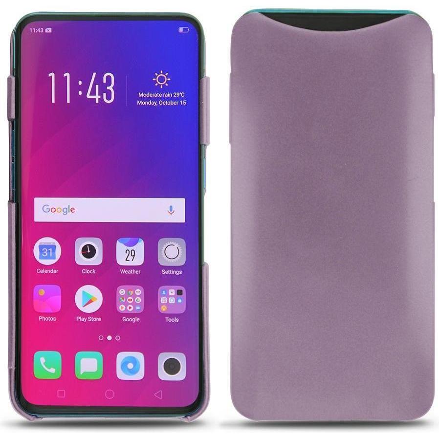 Noreve Lederschutzhülle (Oppo Find X), Smartphone Hülle, Violett