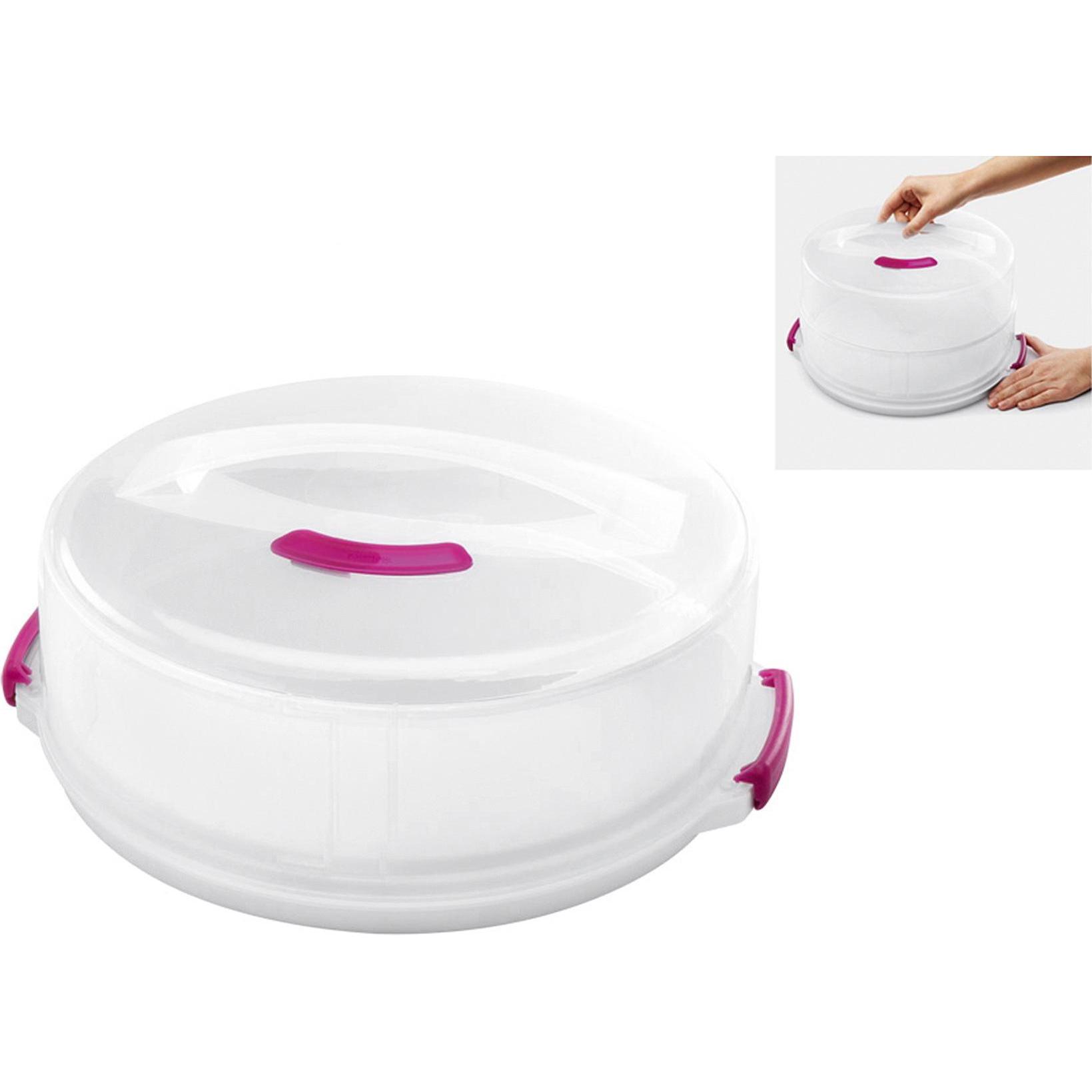 Metaltex Contenitore per torte, Portatorta, Bianco