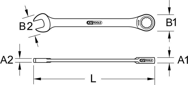 Actual product image KS Tools DUO GEARplus combination wrench (10 mm)