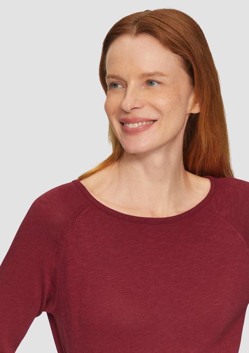 Produktbild S.Oliver T-Shirt Langarmshirt mit Flammgarnstruktur und Raglanärmeln (36)