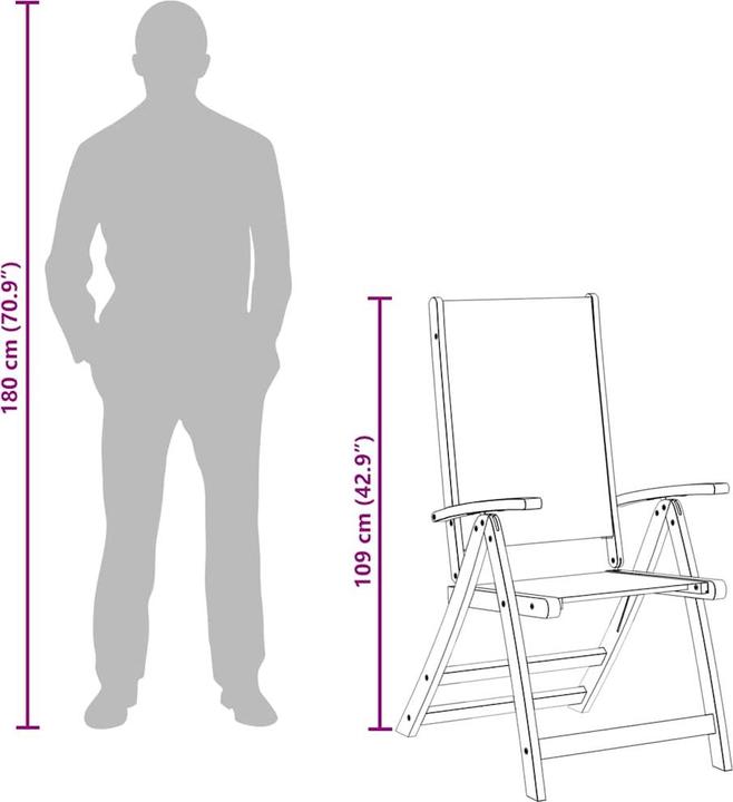 Produktbild vidaXL Garten-Essstuhl