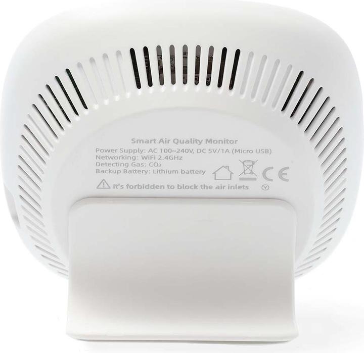 Actual product image Nedis SmartLife Luftqualitätsmonitor Wi-Fi | inkl. Display | Kohlendioxid (CO2) / Luftfeuchtigkeit /