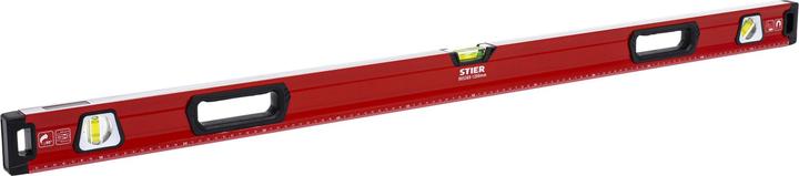 Actual product image Stier Premium spirit level with magnet and three vials 1200 mm ±0.5 mm/m (120 cm)