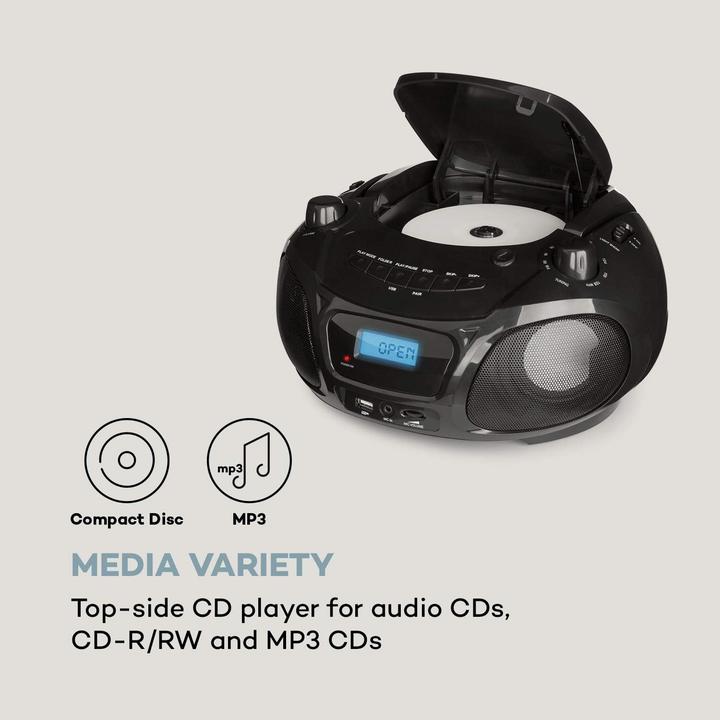 Produktbild Auna Ghettoblaster, Schwarz (FM, Bluetooth)