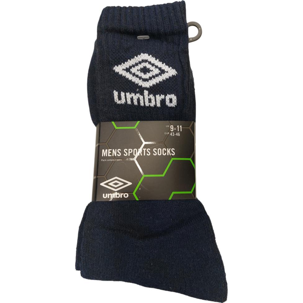 Umbro, Sportsocken, Sportsocken, 3-er Pack (43 - 46), Schwarz