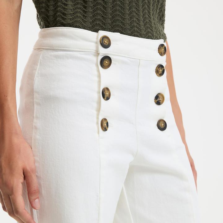 Actual product image La Redoute Collections Weite High-Waist-Jeans mit Hosenklappe (40)